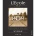 L'Ecole 41 Columbia Valley Syrah 2014 Front Label