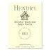 Hendry Red Wine 2013 Front Label