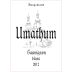 Umathum Sauvignon Blanc 2012 Front Label