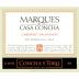 Concha y Toro Marques de Casa Concha Cabernet Sauvignon 2016 Front Label