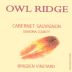 Owl Ridge Wines Bridgen Vineyard Cabernet Sauvignon 2005 Front Label