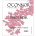 O'Connor Vineyards Pinot Noir 2011 Front Label