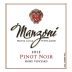 Manzoni Home Vineyard Pinot Noir 2012 Front Label