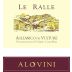 Alovini Aglianico del Vulture Le Ralle 2012 Front Label