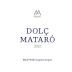 Alta Alella Privat Mataro Dolc 2012 Front Label