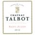 Chateau Talbot 2012 Front Label