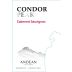 Andean Vineyards Condor Peak Cabernet Sauvignon 2012 Front Label