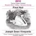 Joseph Swan Trenton Estate Vineyard Pinot Noir 2010 Front Label