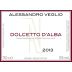 Az. Agr. Alessandro Veglio Dolcetto d'Alba 2013 Front Label
