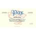 Pax Majik Vineyard Syrah 2005 Front Label
