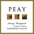 Peay Vineyards Savoy Vineyard Pinot Noir 2014 Front Label