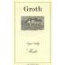 Groth Merlot 1997 Front Label