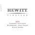 Provenance Vineyards Hewitt Vineyard Cabernet Sauvignon 2012 Front Label