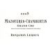 Benjamin Leroux Cote de Nuits Mazoyeres-Chambertin Grand Cru 2008 Front Label