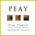 Peay Vineyards Savoy Vineyard Pinot Noir 2015 Front Label