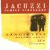 Jacuzzi Sangiovese 2010 Front Label
