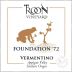 Troon Vineyard Foundation 72 Vermentino 2014 Front Label
