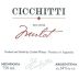 Bodega Cicchitti Merlot 2008 Front Label