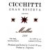 Bodega Cicchitti Gran Reserva Malbec 2004 Front Label