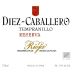 Bodega Diez - Caballero Reserva 2009 Front Label