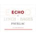 Chateau Lynch-Bages Echo de 2016 Front Label