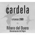 Bodegas Bohorquez Cardela Crianza 2009 Front Label