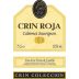 Bodegas Crin Roja Vino de la Tierra Cabernet Sauvignon 2011 Front Label