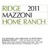 Ridge Mazzoni Home Ranch 2011 Front Label