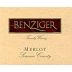 Benziger Sonoma County Merlot 1998 Front Label