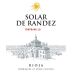 Bodegas Las Orcas Solar de Randez Joven Tempranillo 2014 Front Label