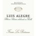 Bodegas Luis Alegre Finca La Renana Seleccion Elaborado en Roble Blanco 2012 Front Label