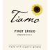 Tiamo Organic Pinot Grigio 2016 Front Label