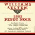 Williams Selyem Vista Verde Vineyard Pinot Noir 2002 Front Label