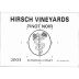 Hirsch Sonoma Coast Pinot Noir 2003 Front Label