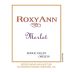 RoxyAnn Merlot 2011 Front Label