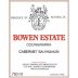 Bowen Estate Cabernet Sauvignon 2011 Front Label