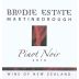 Brodie Estate Pinot Noir 2010 Front Label