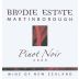 Brodie Estate Pinot Noir 2009 Front Label