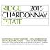 Ridge Estate Chardonnay 2015 Front Label