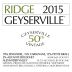 Ridge Geyserville (375ML half-bottle) 2015 Front Label