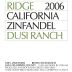 Ridge Dusi Ranch Zinfandel 2006 Front Label