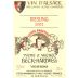 Cave de Florian Beck-Hartweg Alsace Cuvee Prestige Riesling 2002 Front Label