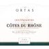 Cave de Rasteau Cotes du Rhone Ortas Les Viguiers Blanc 2015 Front Label