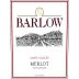 Barlow Unfiltered Merlot 2010 Front Label