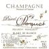 Pascal Doquet Champagne Blanc de Blancs Brut 2002 Front Label