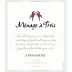 Menage a Trois Zinfandel 2015 Front Label