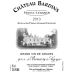 Chateau Bardins Pessac-Leognan Rouge 2013 Front Label