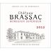 Chateau Brassac Bordeaux Superieur 2012 Front Label