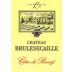 Chateau Brulesecaille Cotes de Bourg 2014 Front Label