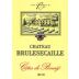 Chateau Brulesecaille Cotes de Bourg 2010 Front Label